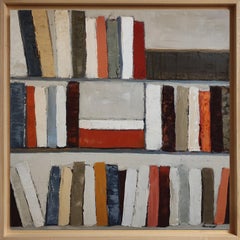 Architecture du savoir, Abstract Contemporary Library, Expressionism, Oil