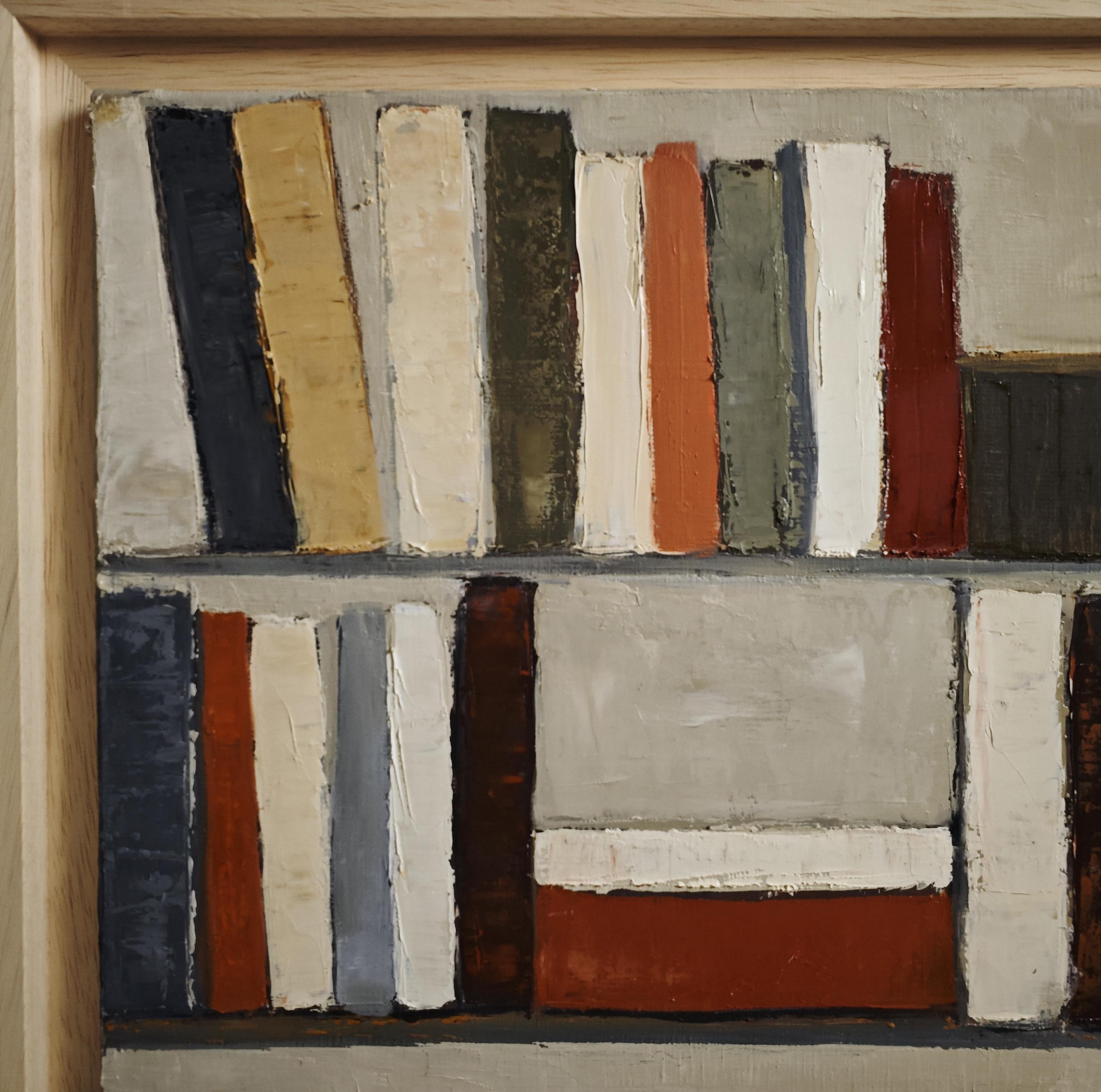 Architecture du savoir, Abstract Contemporary Library, Expressionism, Oil For Sale 2