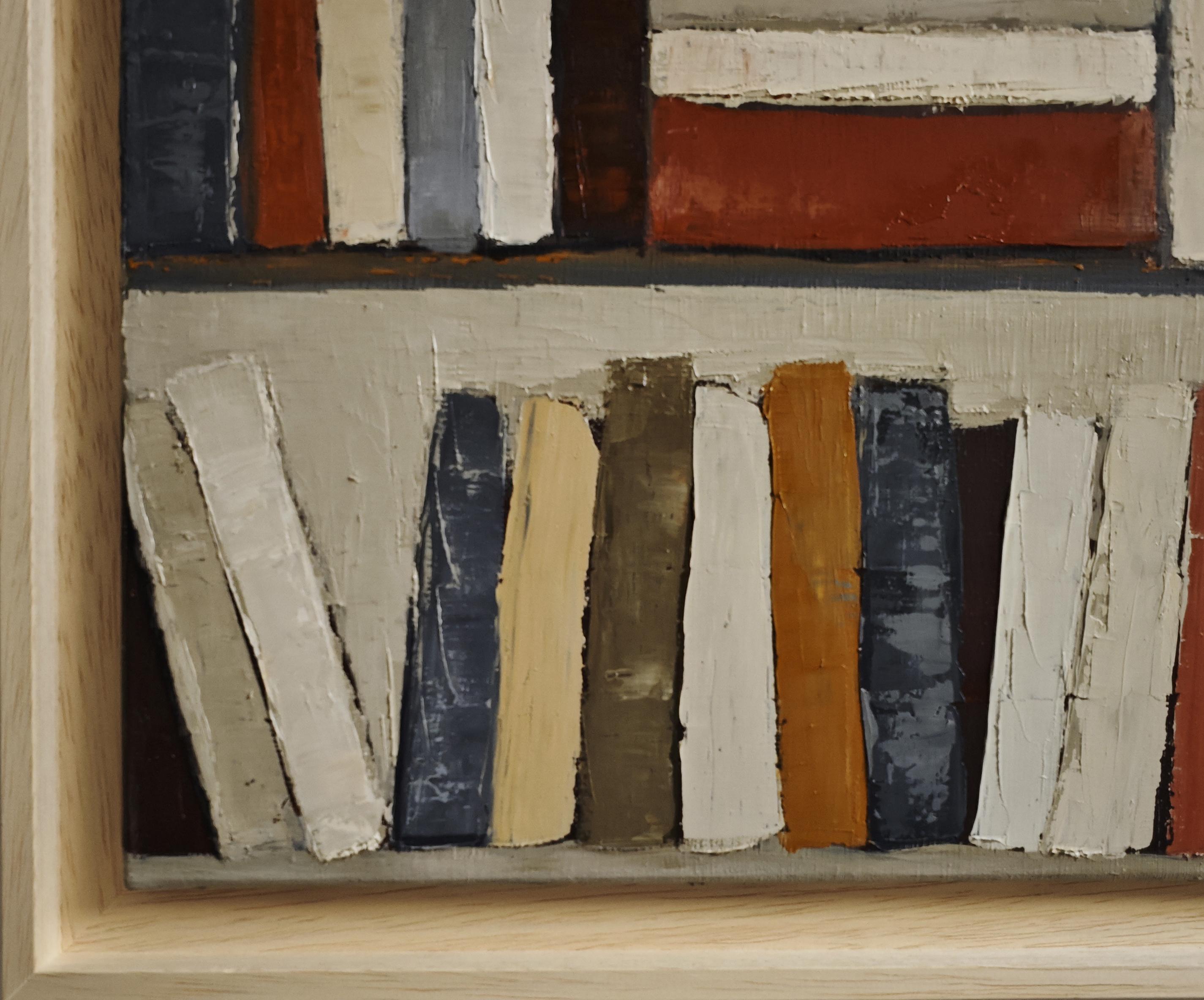 Architecture du savoir, Abstract Contemporary Library, Expressionism, Oil For Sale 4