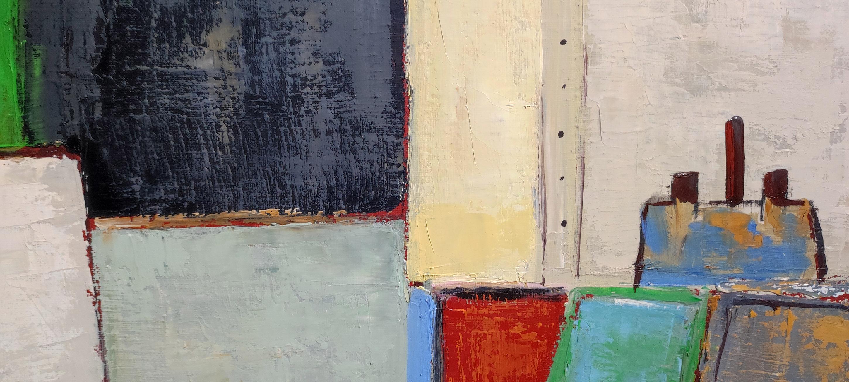 Atelier 21, Artist studio, Green, impasto, Abstract, Expressionism, Contemporary en vente 2