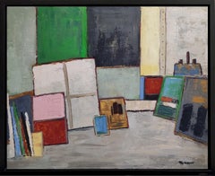Atelier 21, Künstleratelier, Grün, Impasto, Abstrakt, Expressionismus, Contemporary