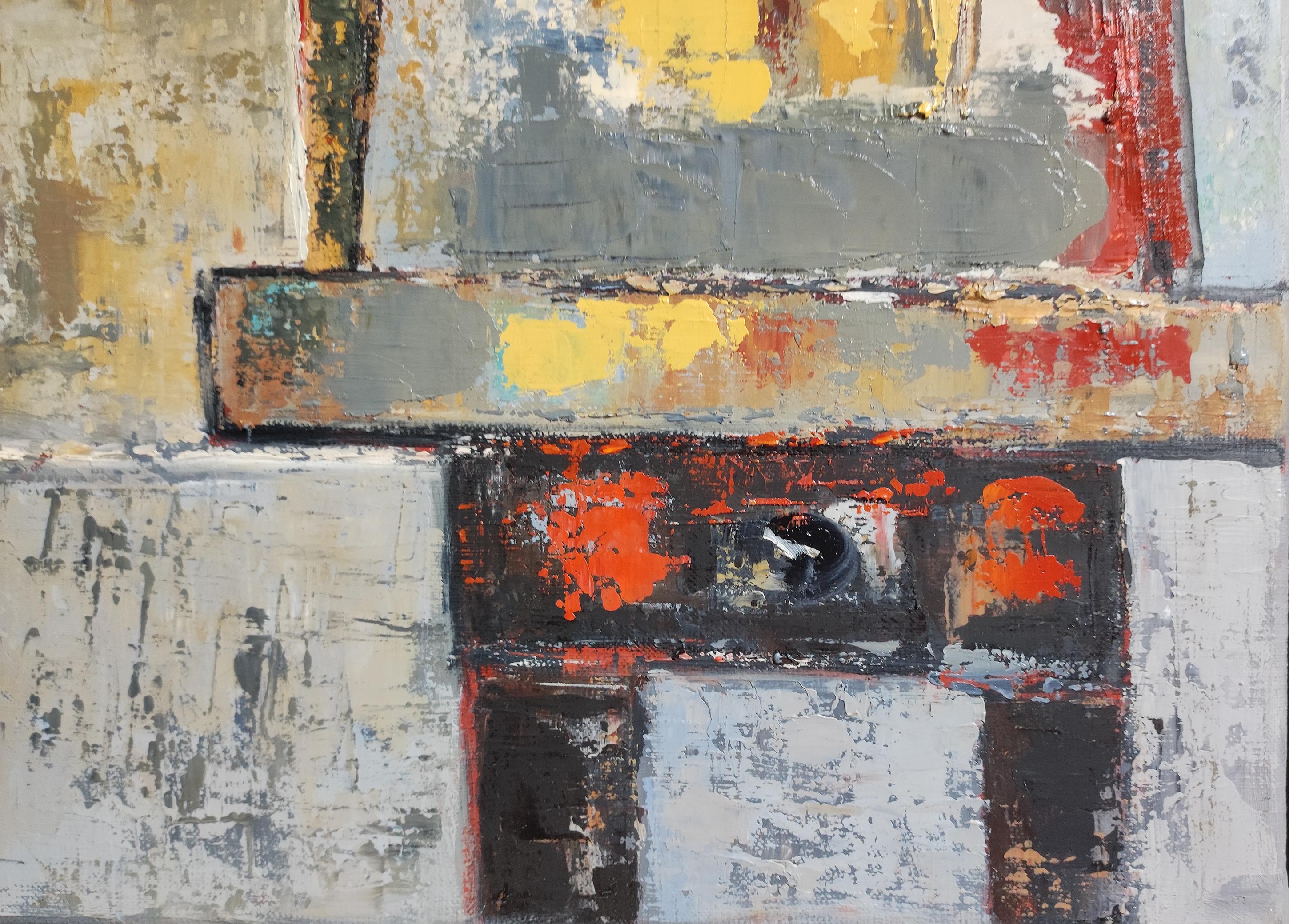 Atelier 8, Studio astratto, Espressionismo, Olio su tela, Contemporaneo francese in vendita 3