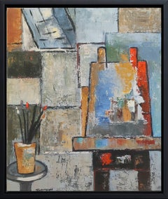 atelier 8, studio abstrait, expressionnisme, huile sur toile, artiste français