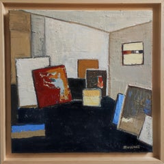 Atelier 9, natura morta, studio astratto, olio, espressionismo, artista francese