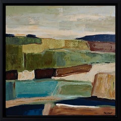 «Au-delà des champs», pintura paisajística abstracta contemporánea de Sophie Dumont