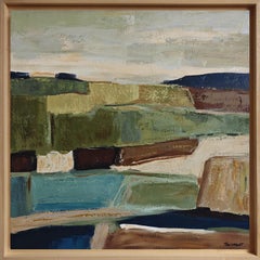 «Au-delà des champs», pintura paisajística abstracta contemporánea de Sophie Dumont