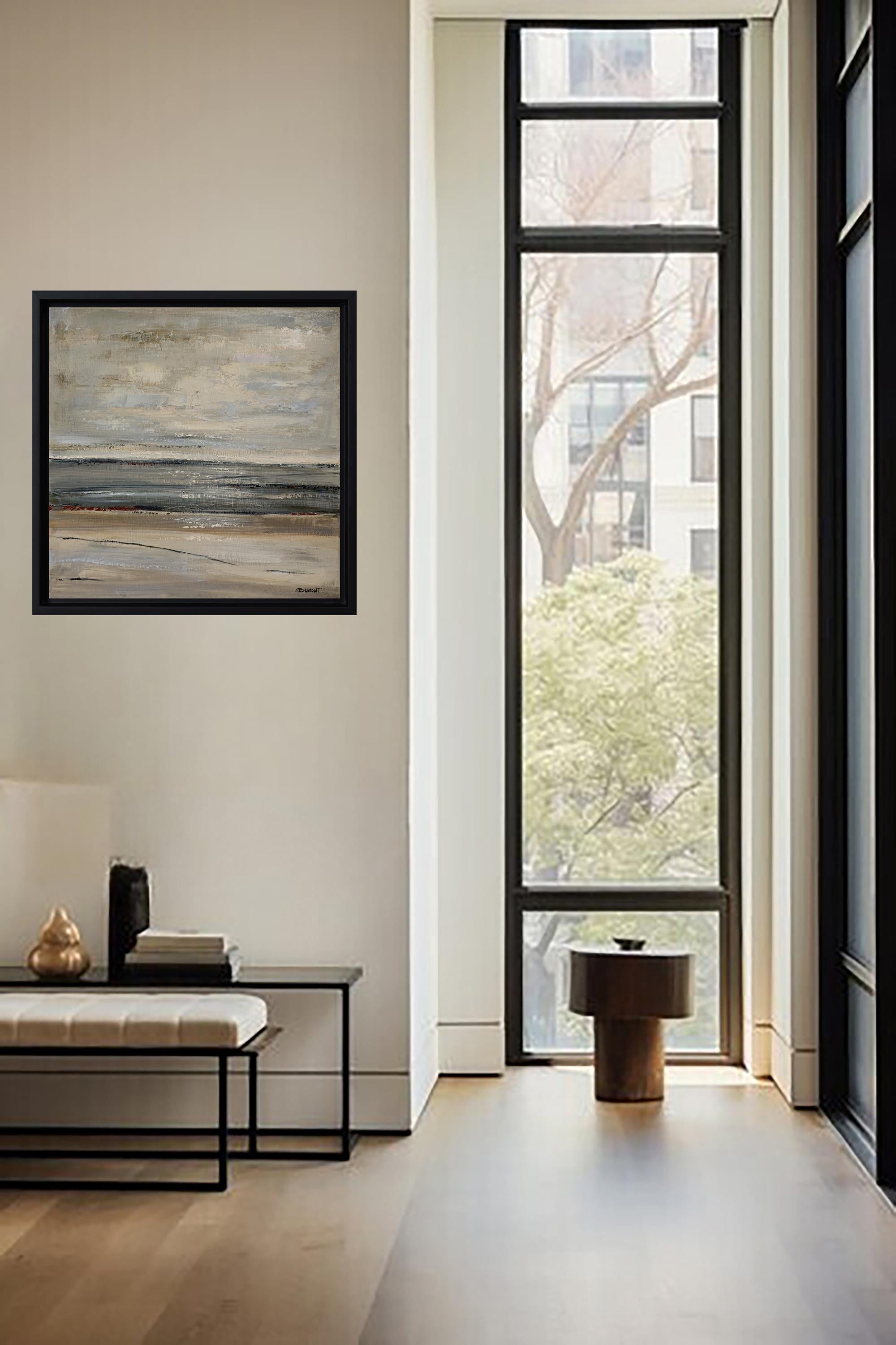 Au Loin, la Mer,  Paysage abstrait, huile sur toile, Expressionnisme, Contemporary en vente 5