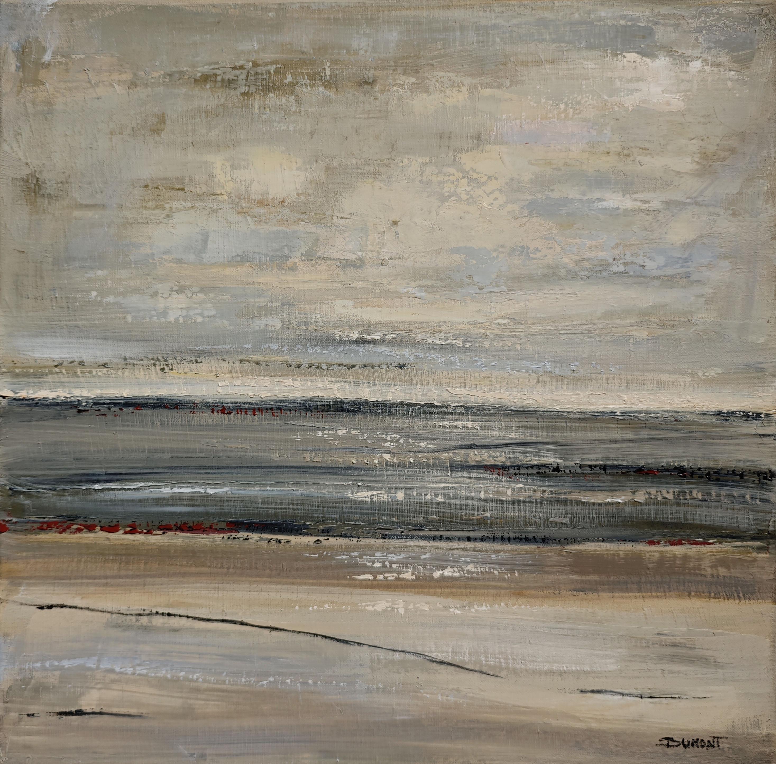 Au Loin, la Mer,  Paysage abstrait, huile sur toile, Expressionnisme, Contemporary - Expressionnisme abstrait Painting par SOPHIE DUMONT