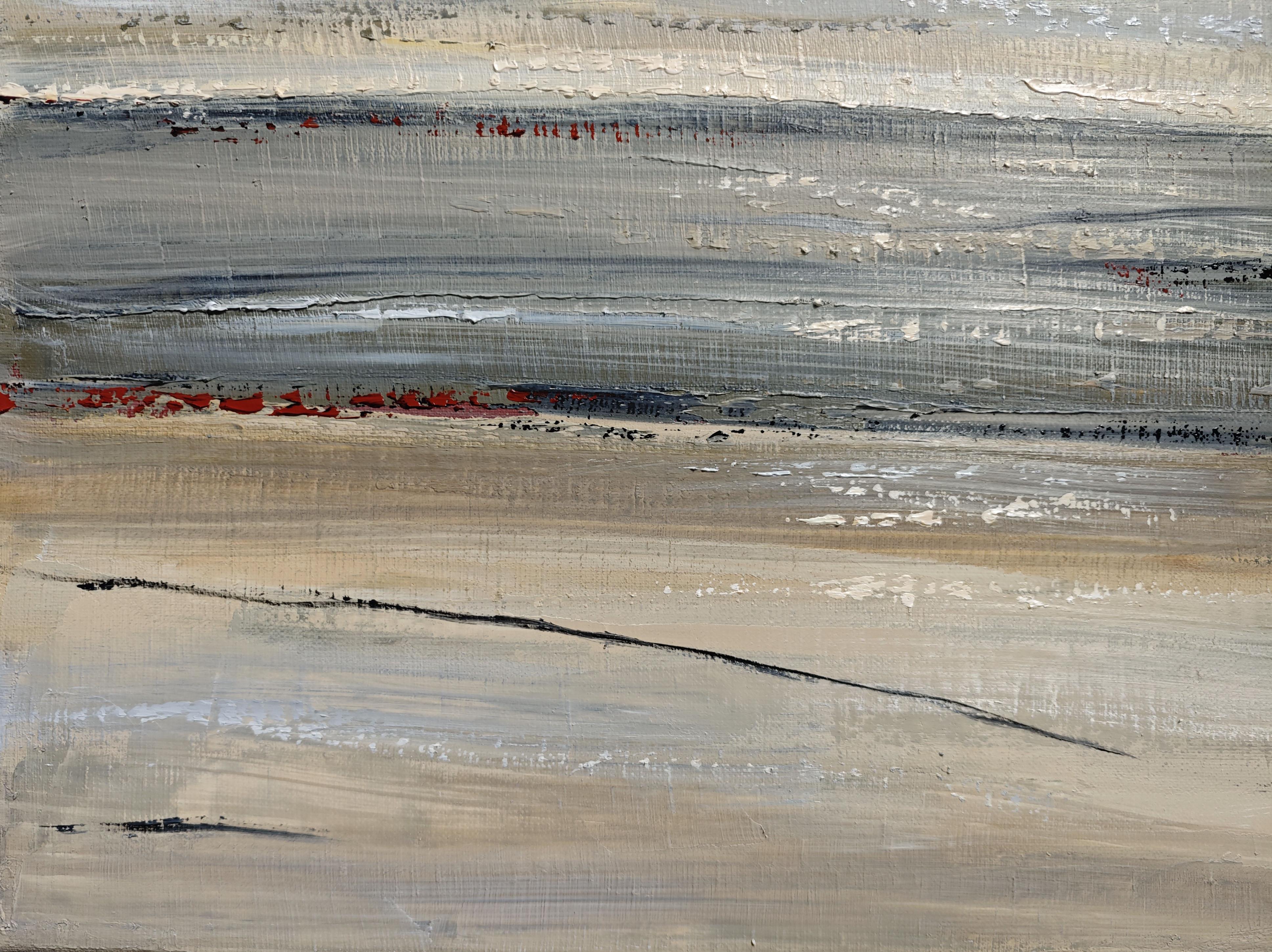 Au Loin, la Mer,  Paysage abstrait, huile sur toile, Expressionnisme, Contemporary en vente 2