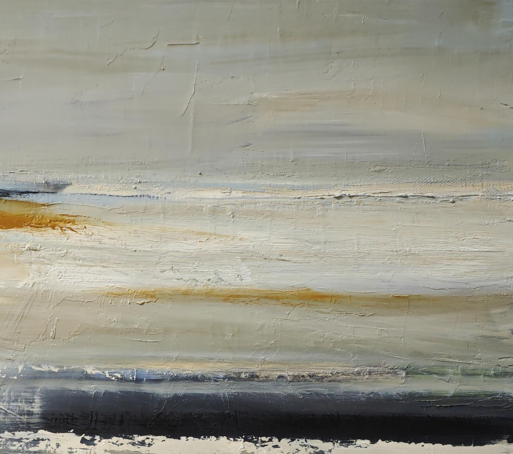 Au seuil du silence,  Paesaggio astratto, Olio, Espressionista, minimalista 2