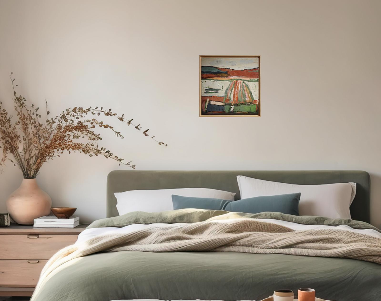 Autumn Lands– Original Textured Abstract landscape , Oil Paint, Contemporary For Sale 5