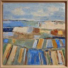 Awakening of the Hill- Modern Abstract Landscape paint – Original Oil on Canvas