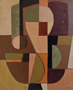 Axe Intérieur, Large Abstract Oil Painting, Signed, 2026, Textured