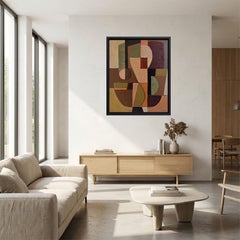 The AxeRIEURS, grande peinture à l'huile abstraite, signée, 2026, texturée