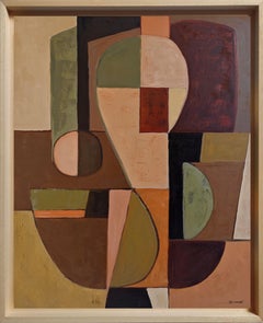 Axe Intérieur, großes abstraktes Ölgemälde, signiert, 2026, strukturiert