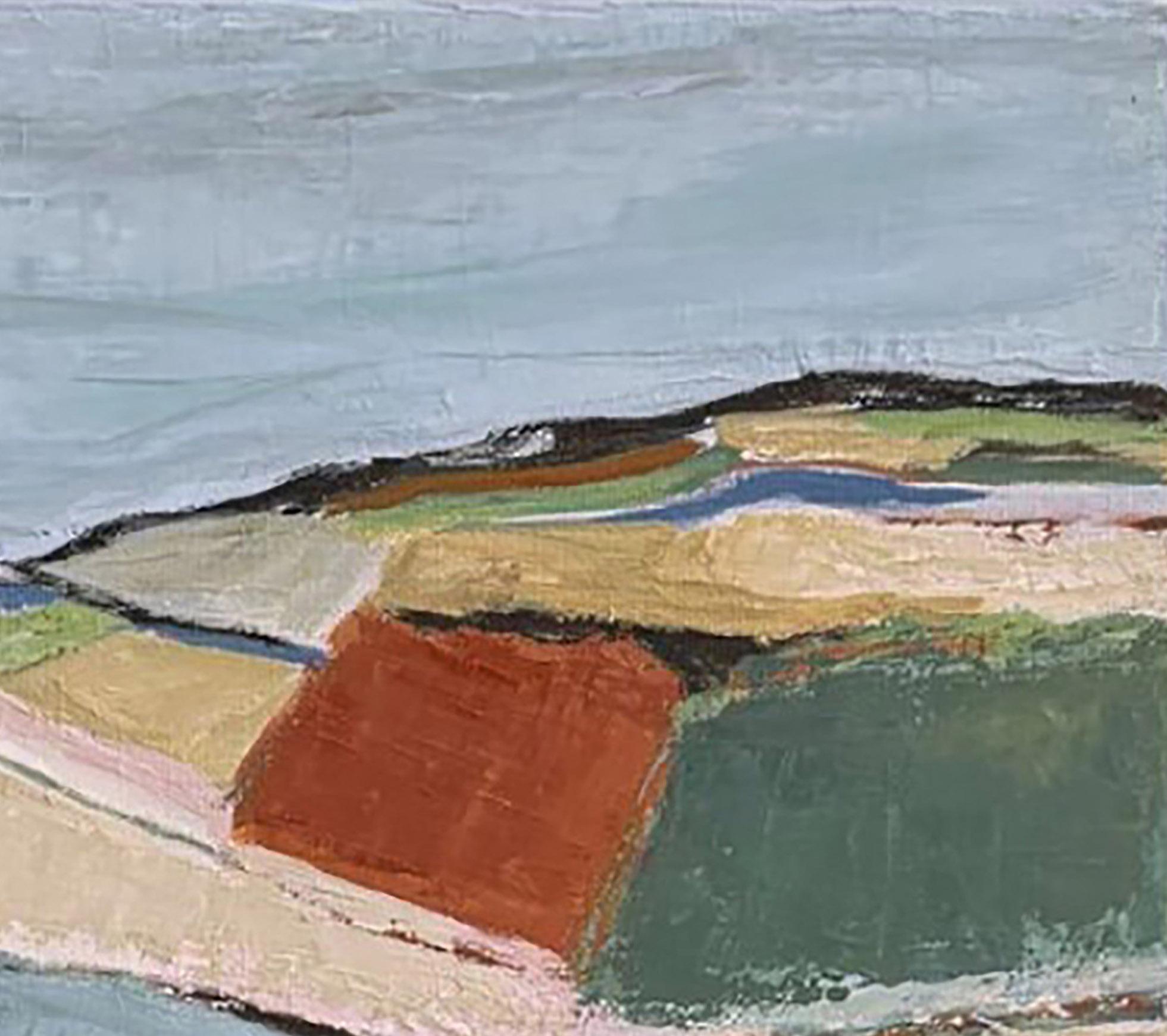 Balade, Paisaje expresionista abstracto, Arte contemporáneo francés, óleo sobre lienzo - Abstract Painting Negro de SOPHIE DUMONT