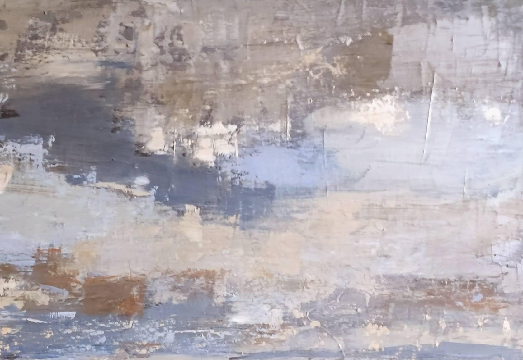 Beach, Seaside, Semi Abstract, Oil on canvas, texture, Sky, Contemporary? France For Sale 3