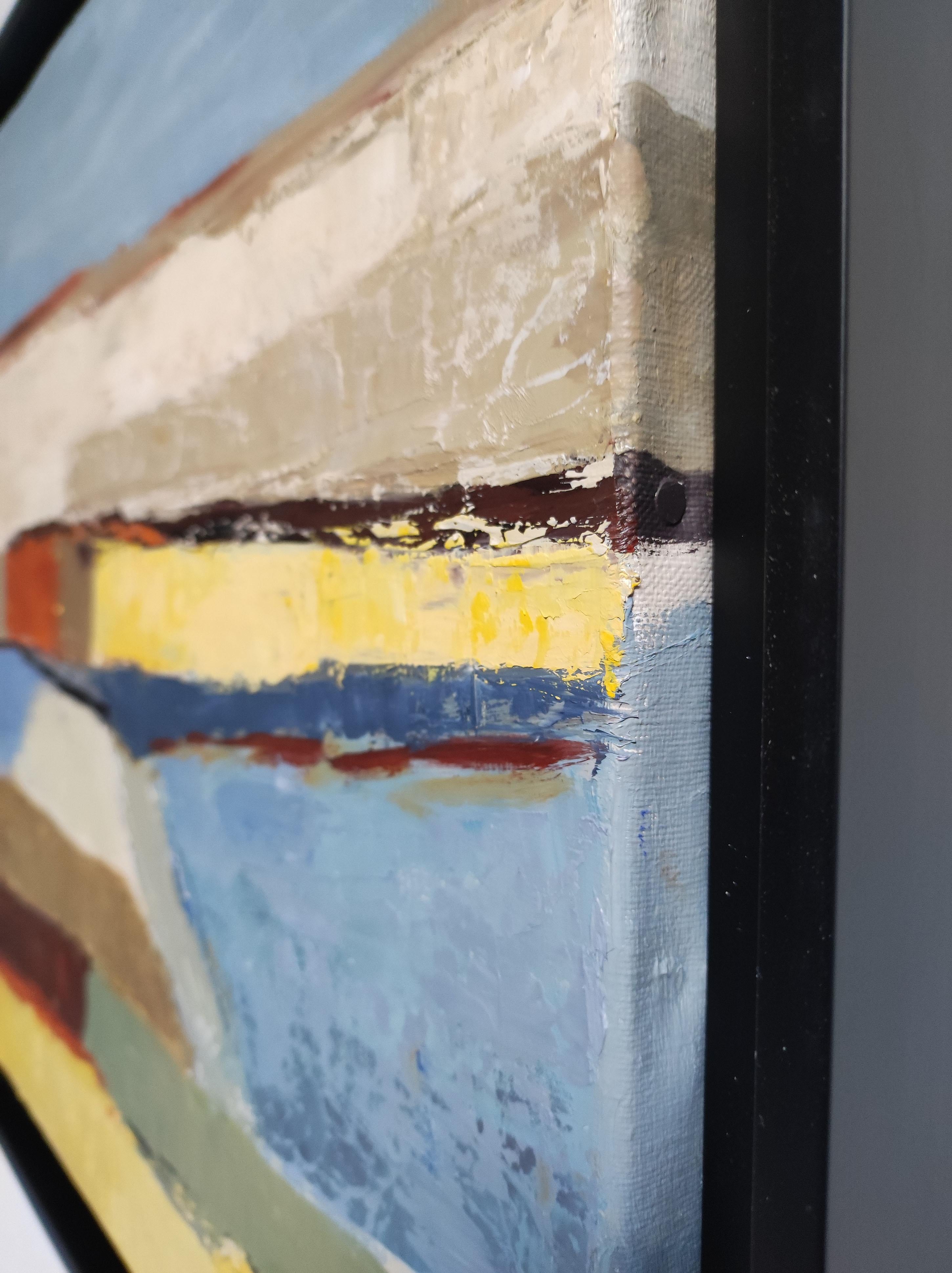Belle giornate, paesaggio astratto, espressionismo, olio su tela, campagna 11