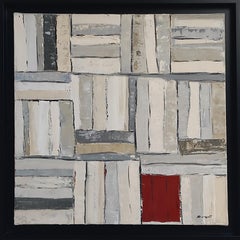Used best seller, oil on canas, library, white, textured, impasto, modern, minimalism
