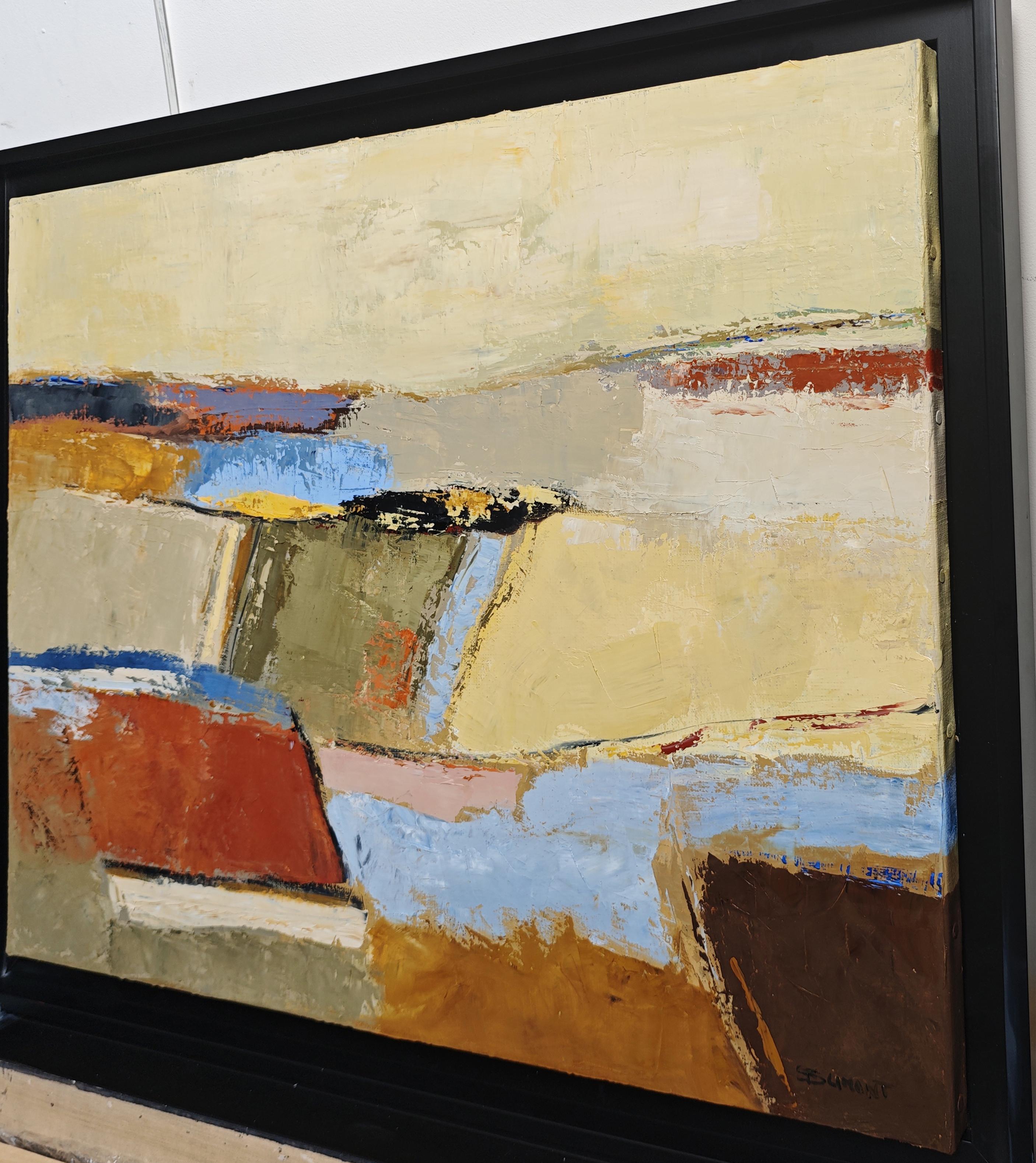 Entre la terre et le temps, Huile sur toile, Paysage abstrait, , Art expressionniste en vente 5