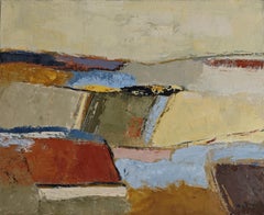 Between earth and time, Oil on canvas, Abstract Landscape, Expressionism art