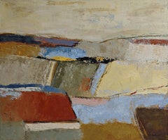 Entre la tierra y el tiempo, Óleo sobre lienzo, Paisaje abstracto, Arte expresionista