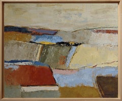 Entre la tierra y el tiempo, Óleo sobre lienzo, Paisaje abstracto, Arte expresionista