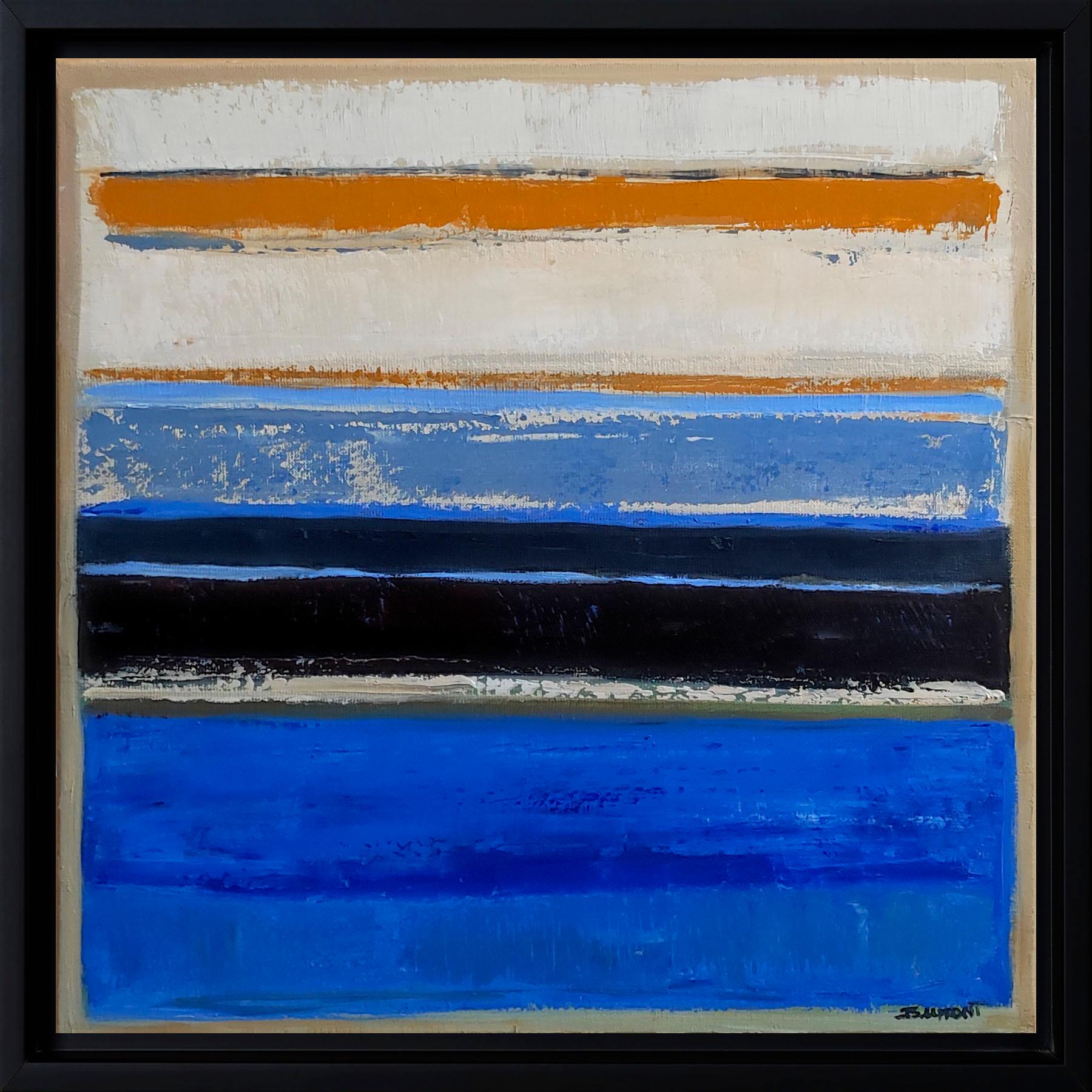 Tra cielo e terra: Paesaggio astratto, campagna, moderno contemporaneo - Painting di SOPHIE DUMONT