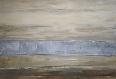Entre el cielo y el mar - Pintura Paisaje Abstracto Moderno - Óleo Original sobre Lienzo