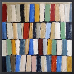 Bigaré, abstract library,  colored, expressionism, geometric, modern, texture