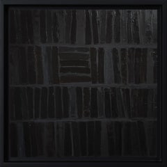 Black reading,  Large Abstract,  oil, Expressionism, Monochrome, Contemporary