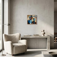 Convergence bleue, Peinture à l'huile abstraite, Expressionnisme, Art contemporain