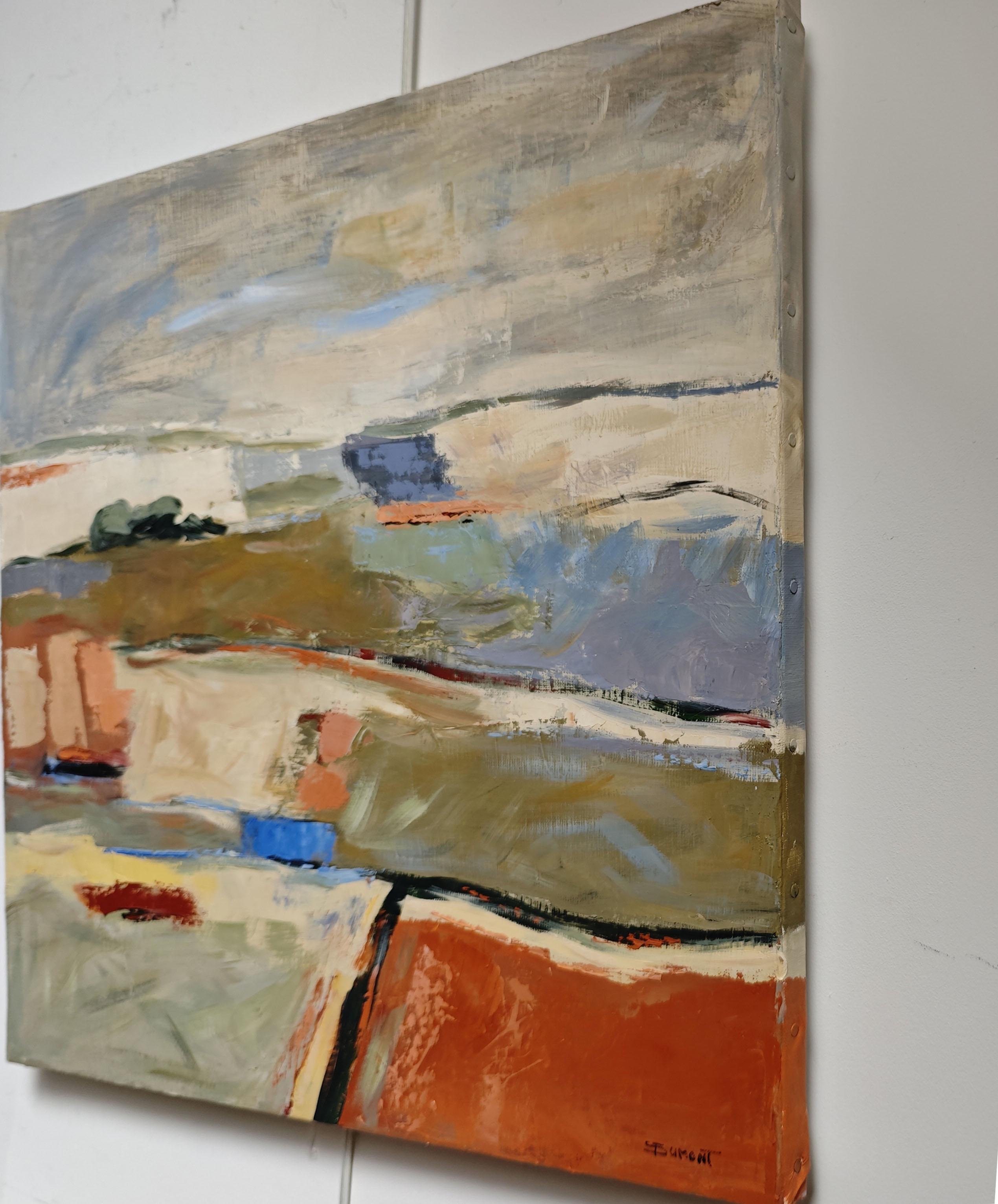 Cadence des saisons, Abstract landscape, textured, expressionism, French artist For Sale 7