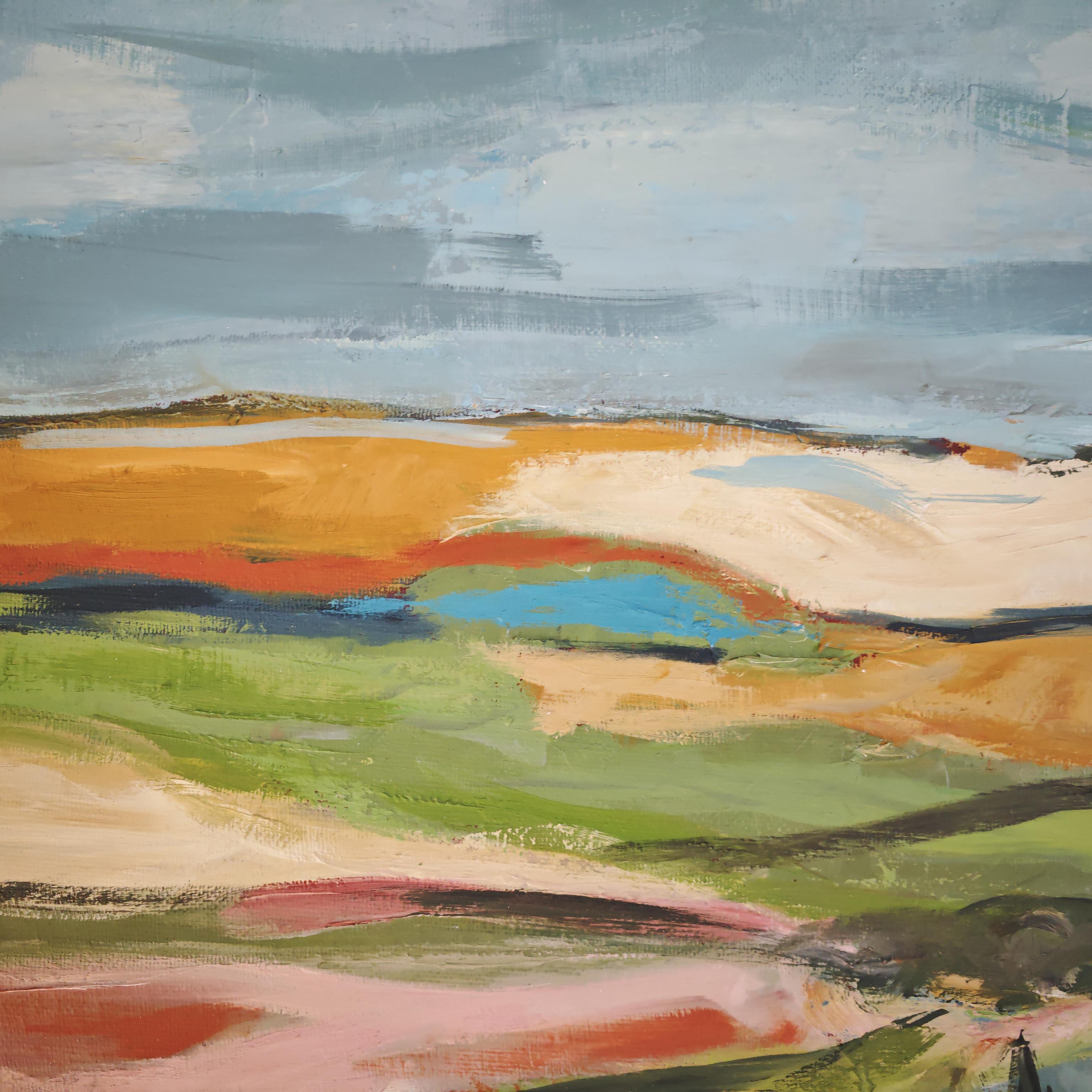Cadence pastorale, Paesaggio astratto, Campagna, Francese moderno e contemporaneo in vendita 1