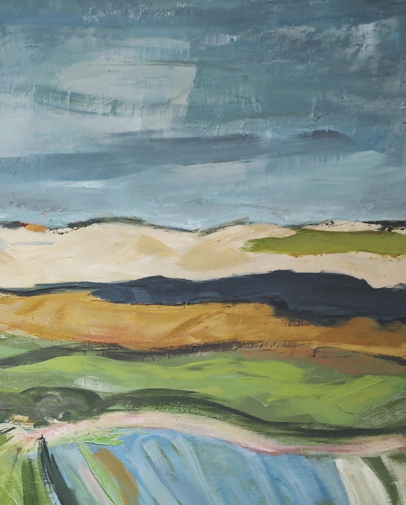 Cadence pastorale, Paesaggio astratto, Campagna, Francese moderno e contemporaneo in vendita 3