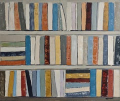 Ce qui demeure — Abstract Library, Minimalism, Oil Painting, Contemporary, 2026