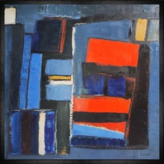 metaverse, expressionism abstract, geometrique, oil on canvas, textured
