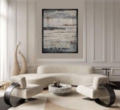 cheminement, minimalisme abstrait, huile sur toile