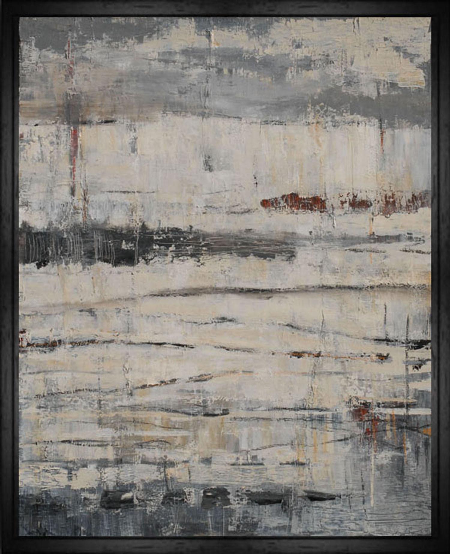 SOPHIE DUMONT Abstract Painting - cheminement, abstrait minimalisme, huile sur toile
