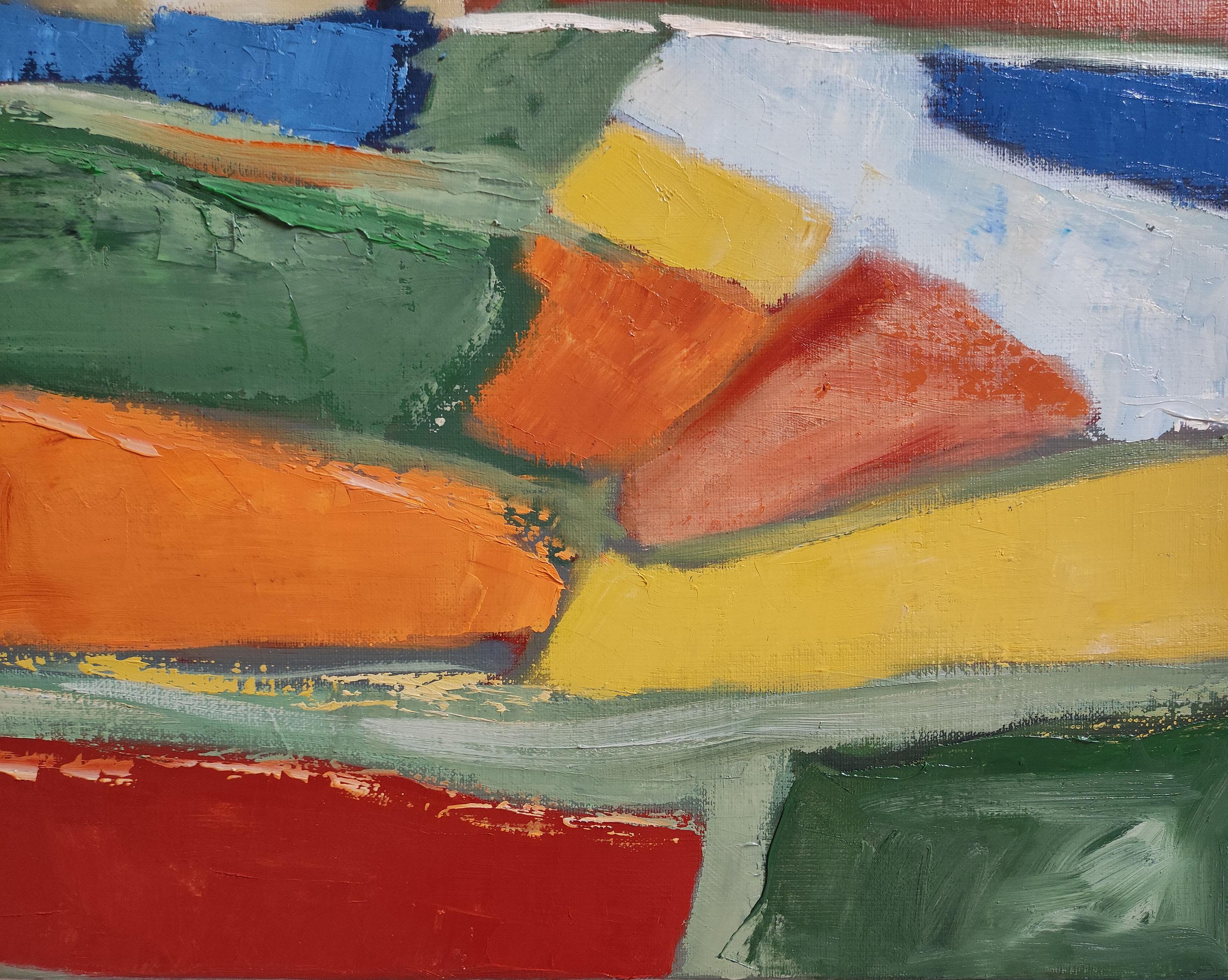 Chorus of Colors, Abstract Countryside Contemporary, multicolor Painting 2024s 4