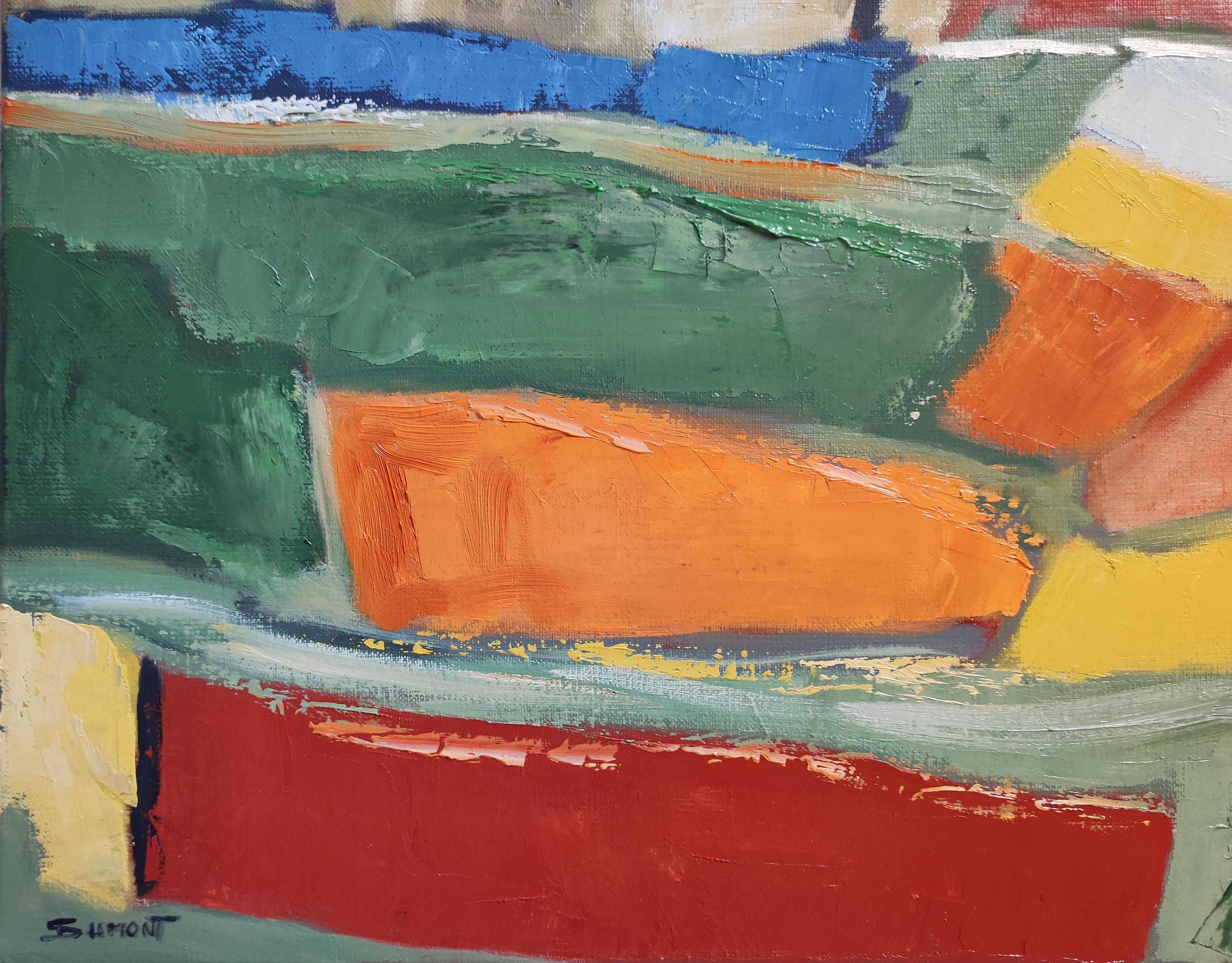 Chorus of Colors, Abstract Countryside Contemporary, multicolor Painting 2024s 5