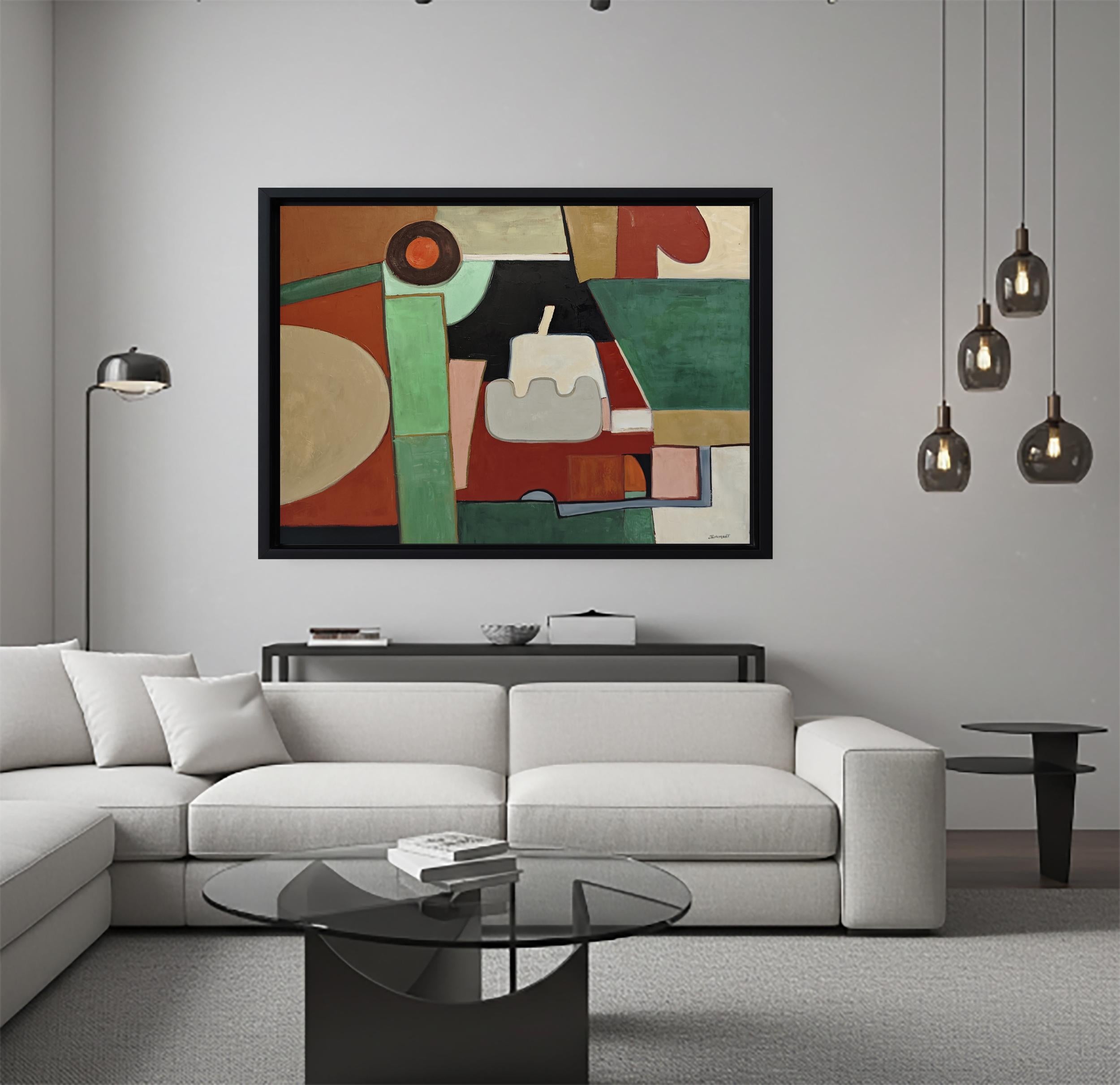 Choregraphie des formes- Großes abstraktes Gemälde - Öl -Zeitgenössische, französische Kunst im Angebot 5