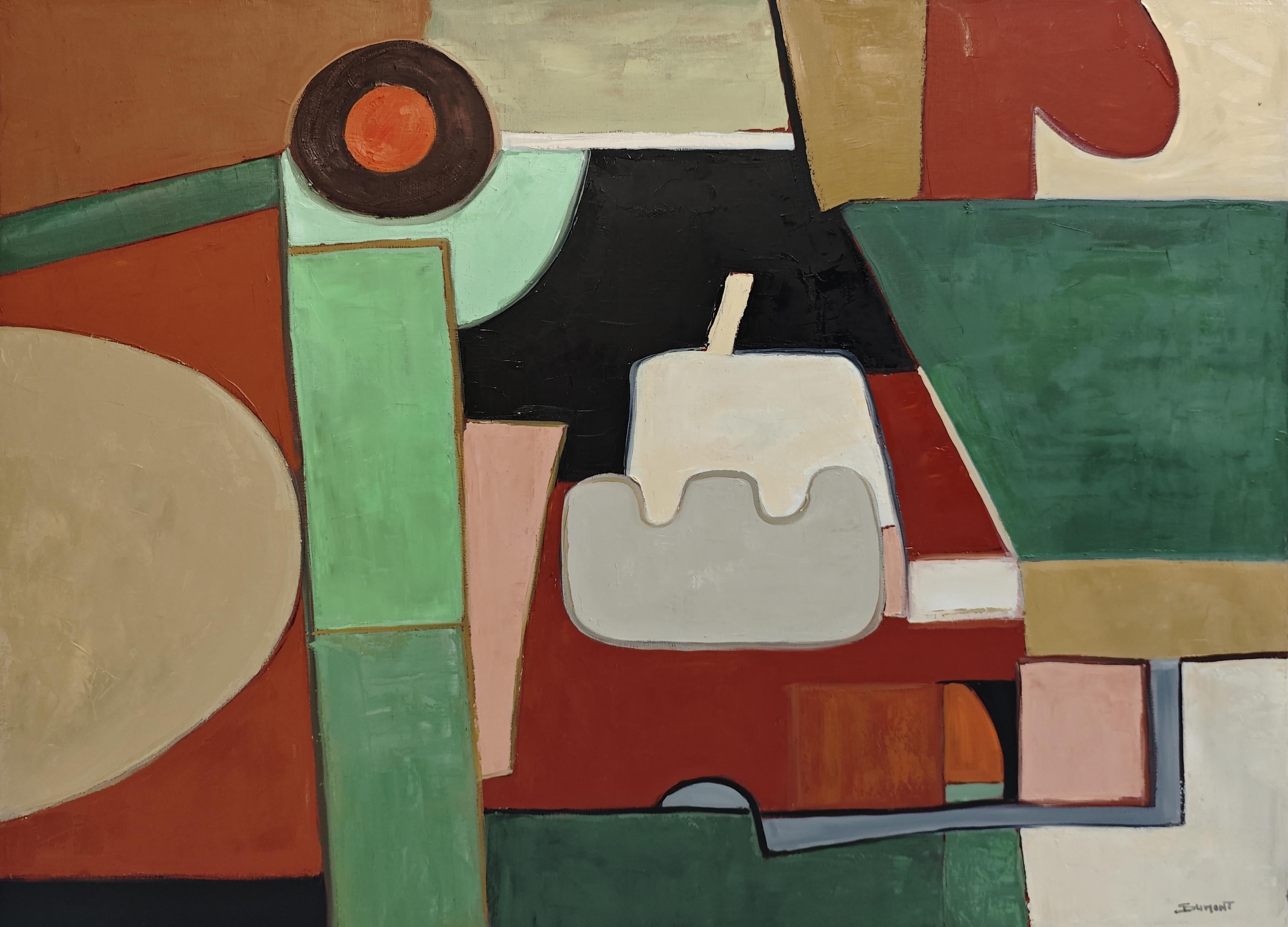 Choregraphie des formes- Großes abstraktes Gemälde - Öl -Zeitgenössische, französische Kunst – Painting von SOPHIE DUMONT