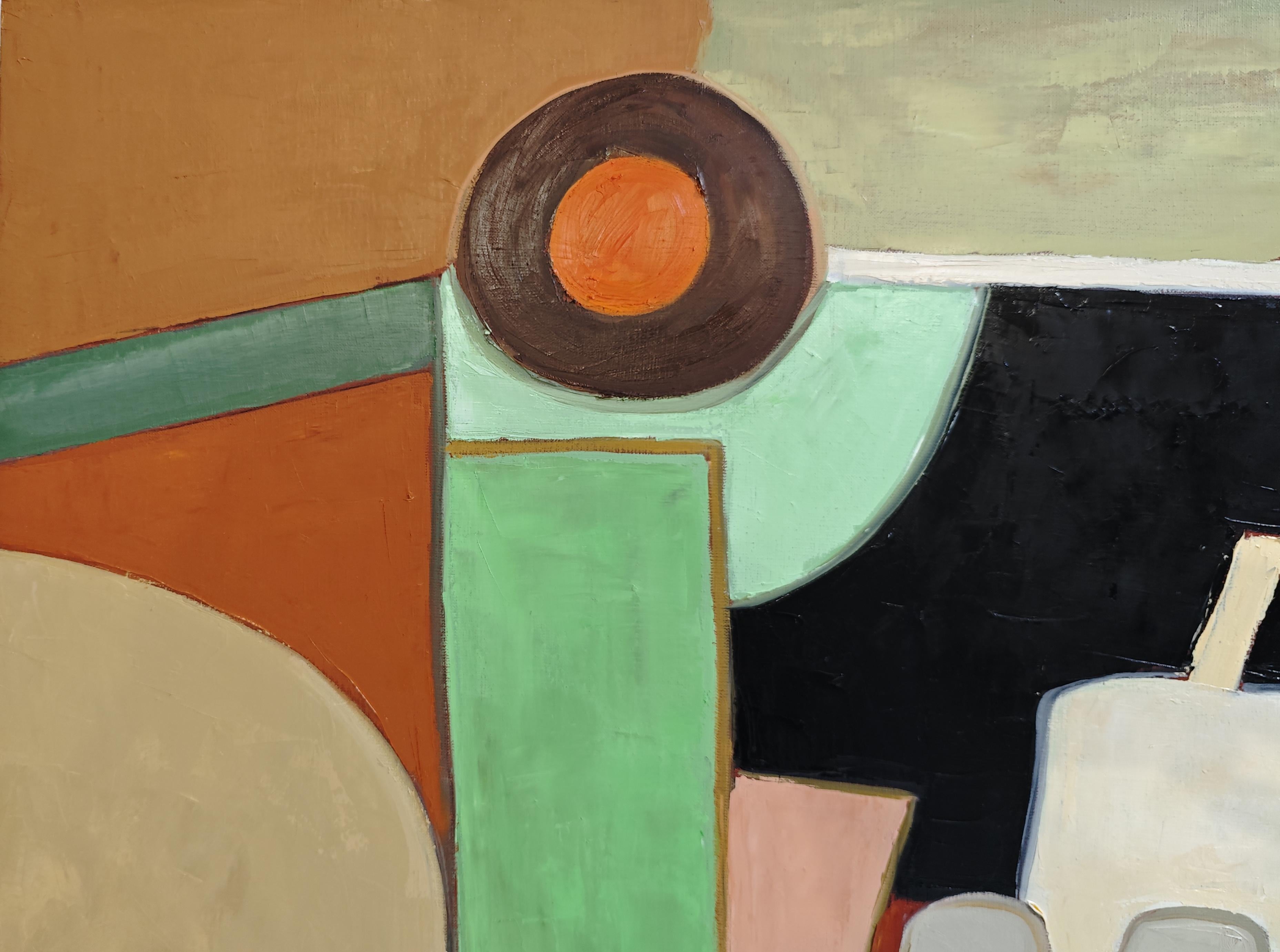 Choregraphie des formes- Großes abstraktes Gemälde - Öl -Zeitgenössische, französische Kunst (Abstrakt), Painting, von SOPHIE DUMONT