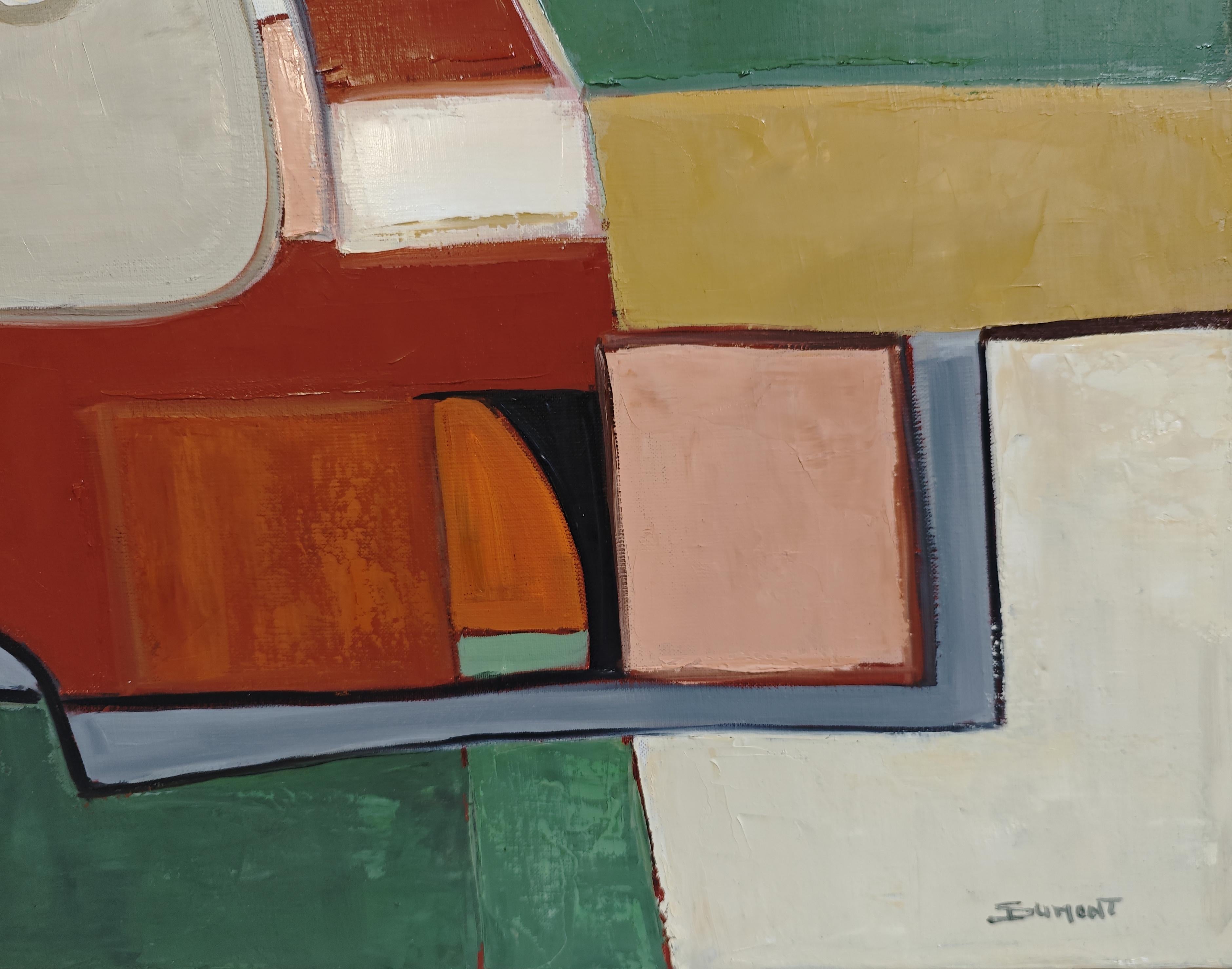 Choregraphie des formes- Großes abstraktes Gemälde - Öl -Zeitgenössische, französische Kunst im Angebot 4