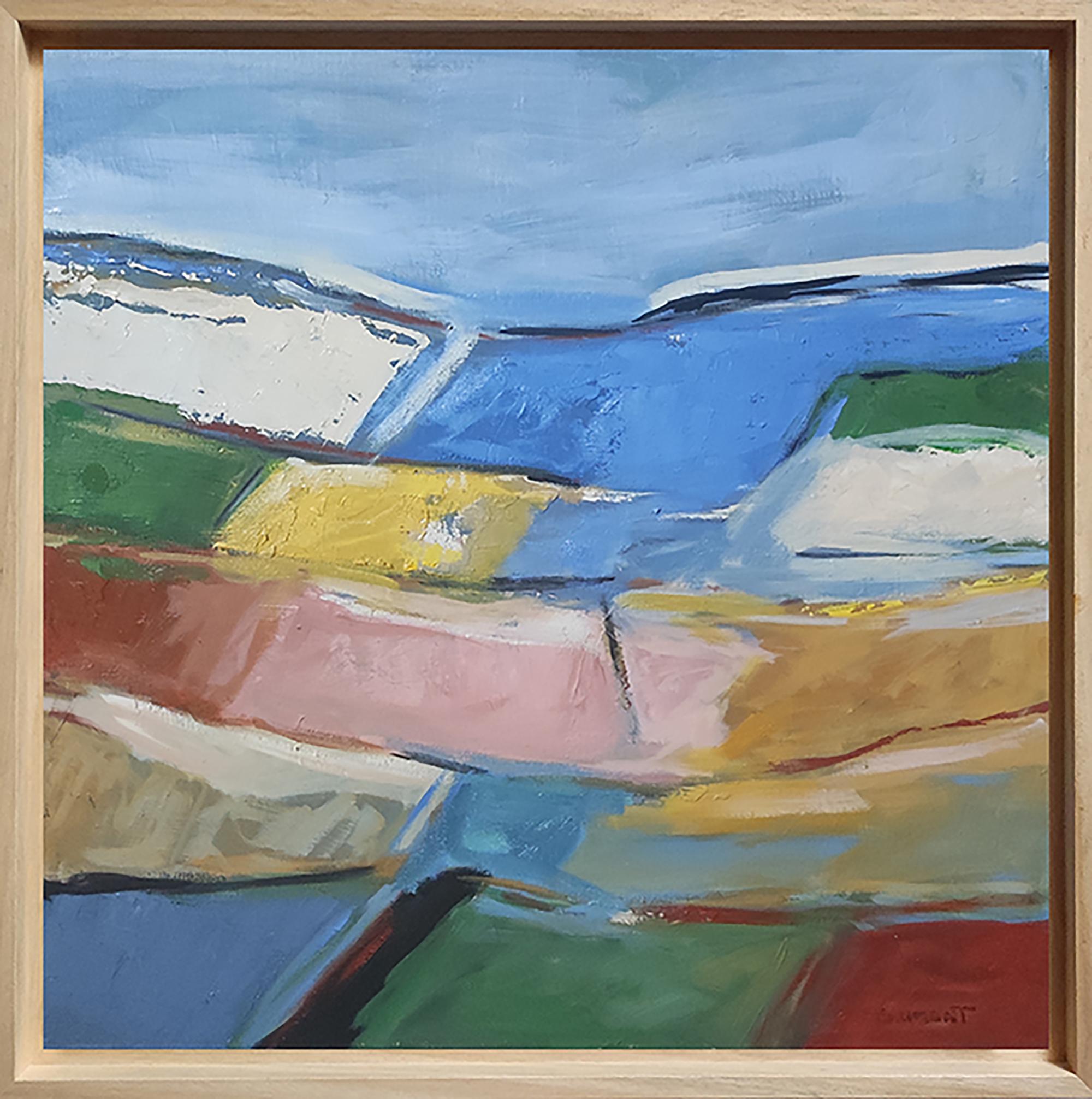  Chromatic Emergence, landscape, oil on canva, expressionism, multicolor, french For Sale 1