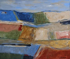 Chromatic escape, Abstract Landscape, Countryside, Contemporary, Oil, French art