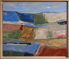 Chromatic escape, Abstract Landscape, Countryside, Contemporary, Oil, French art
