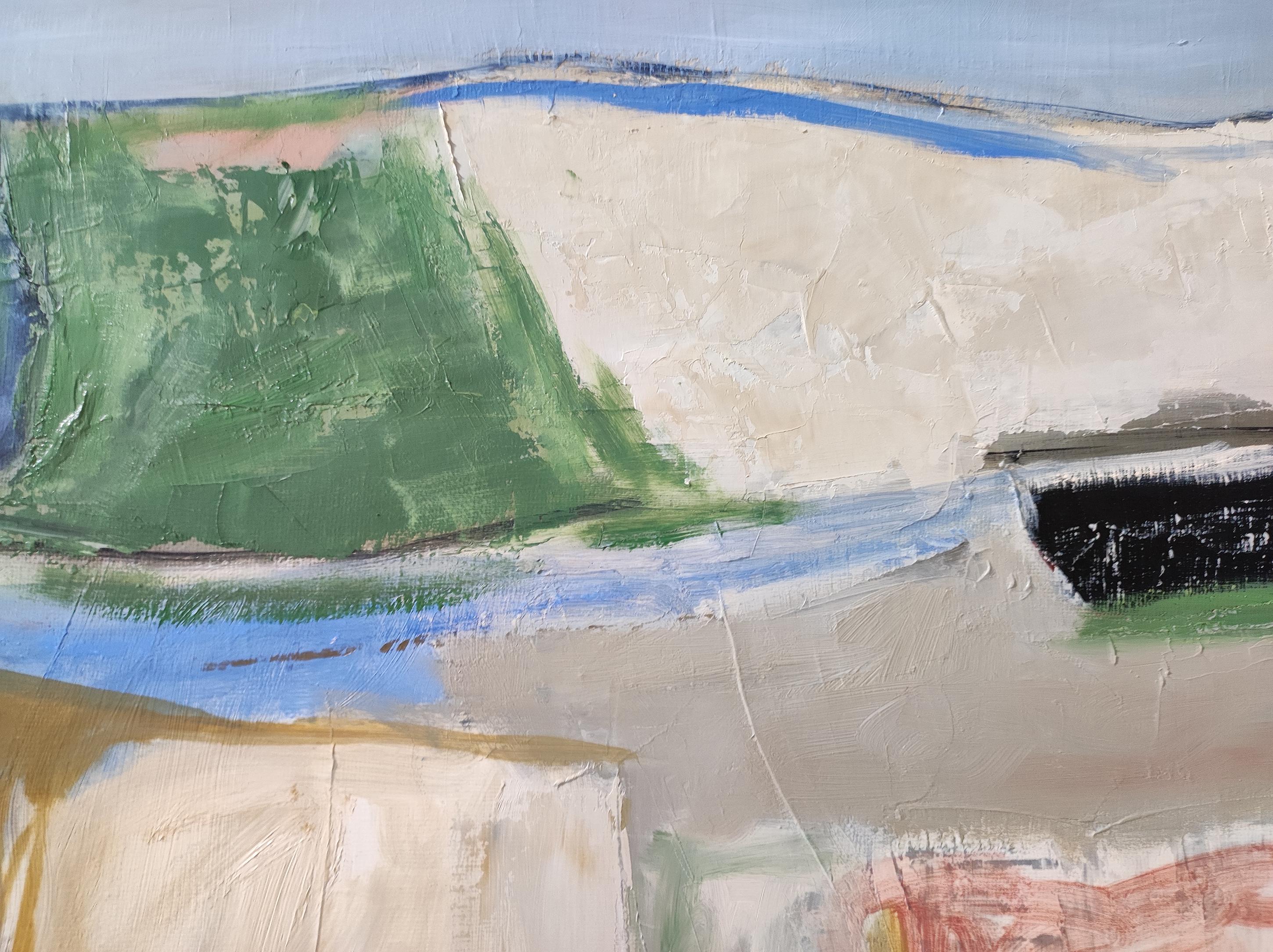 Fuga cromatica, Paesaggio astratto, Campagna, Contemporaneo, Olio, Moderno in vendita 7