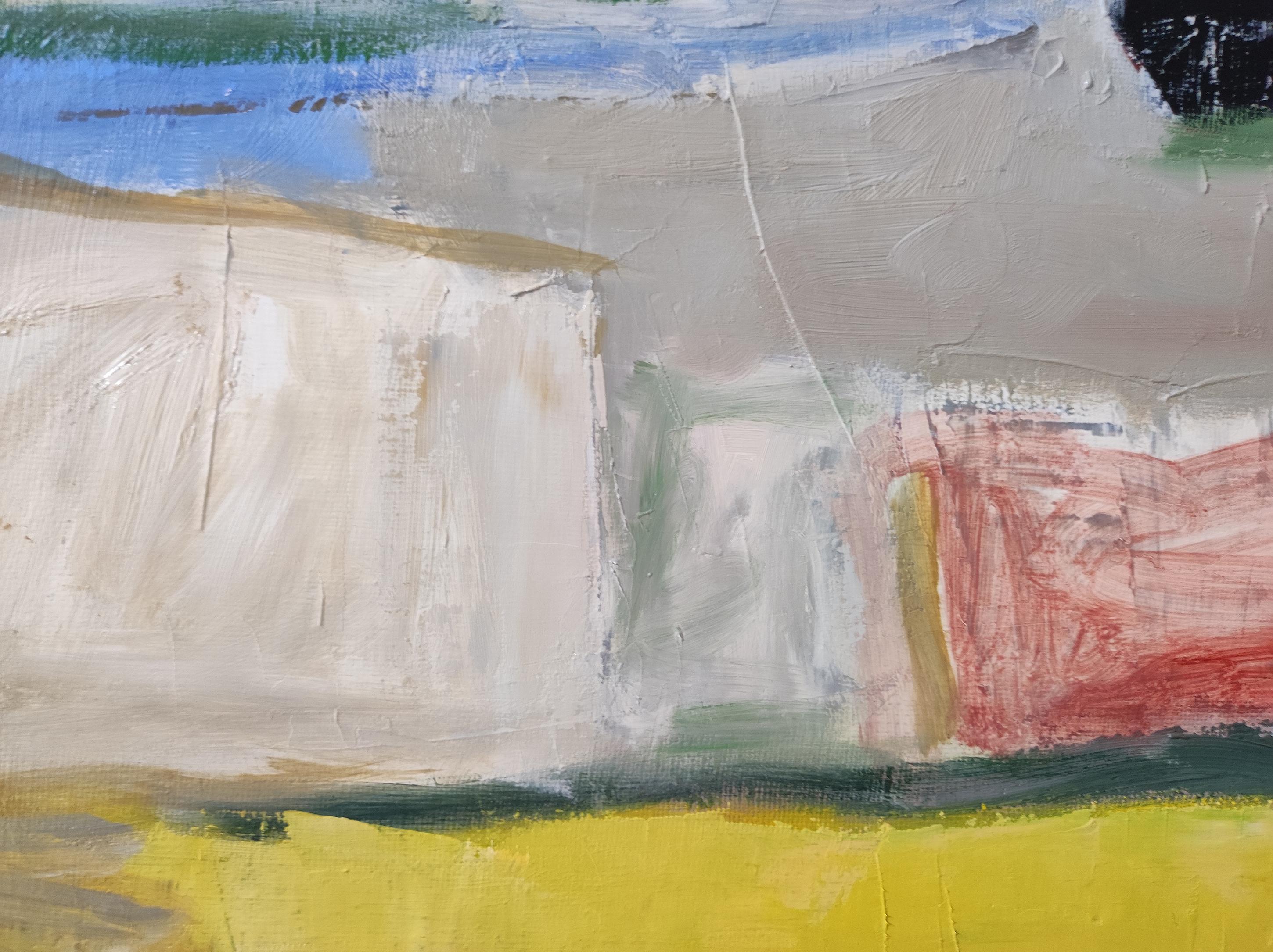 Fuga cromatica, Paesaggio astratto, Campagna, Contemporaneo, Olio, Moderno in vendita 5